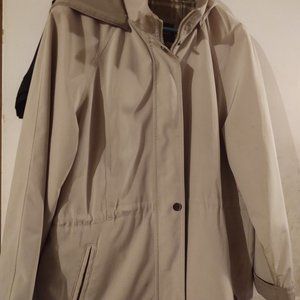 Nautica Womens Hooded Raincoat